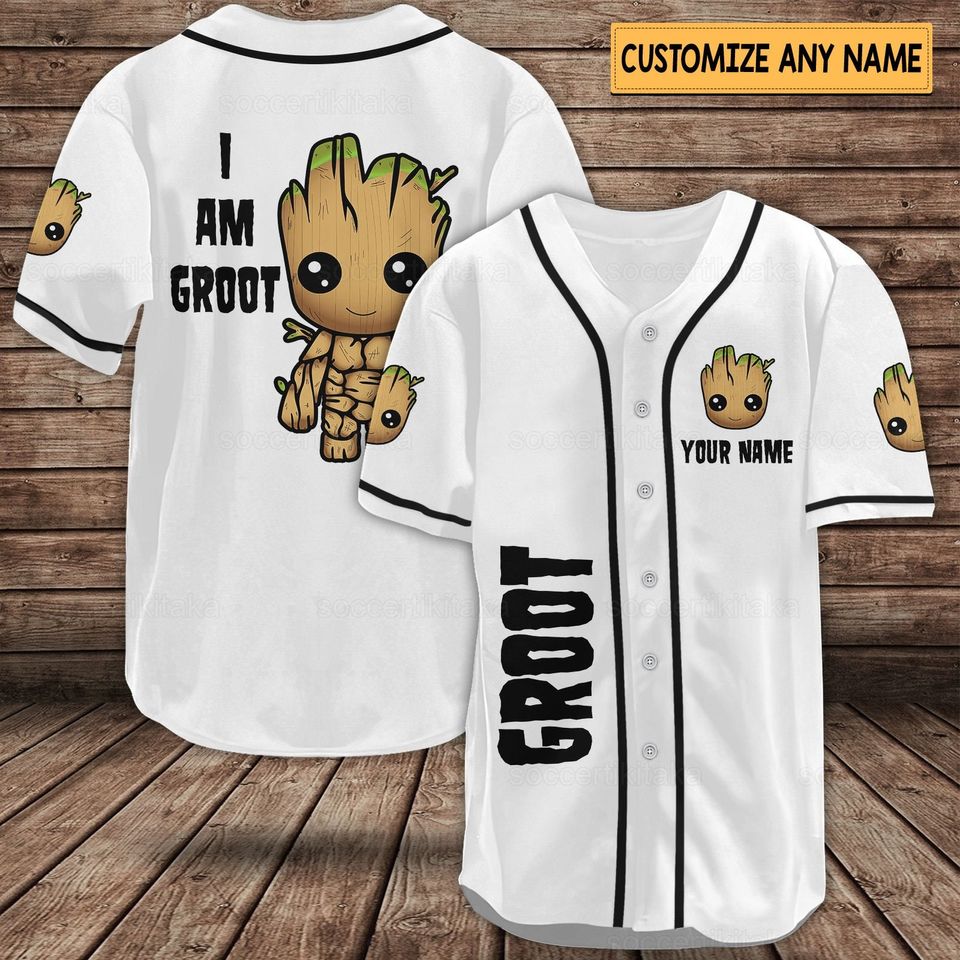 Groot Shirt, Groot Jersey Shirt, Personalized Groot Baseball Shirt, Groot Baseball Jersey