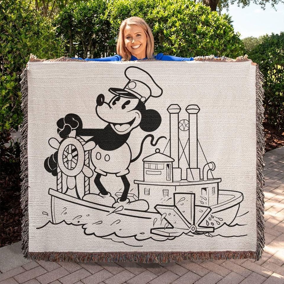 Steamboat Willie Heirloom Woven Blanket
