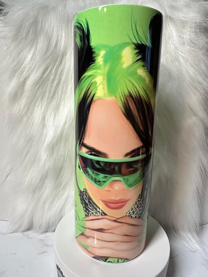 Billie Eilish Tumbler with Lid and Straw 20oz
