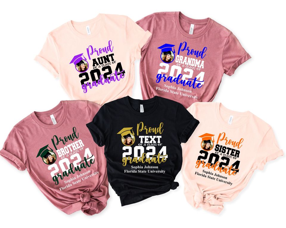 Personalized 2024 Garduation Matching Shirt, Personalized Graduation Shirt