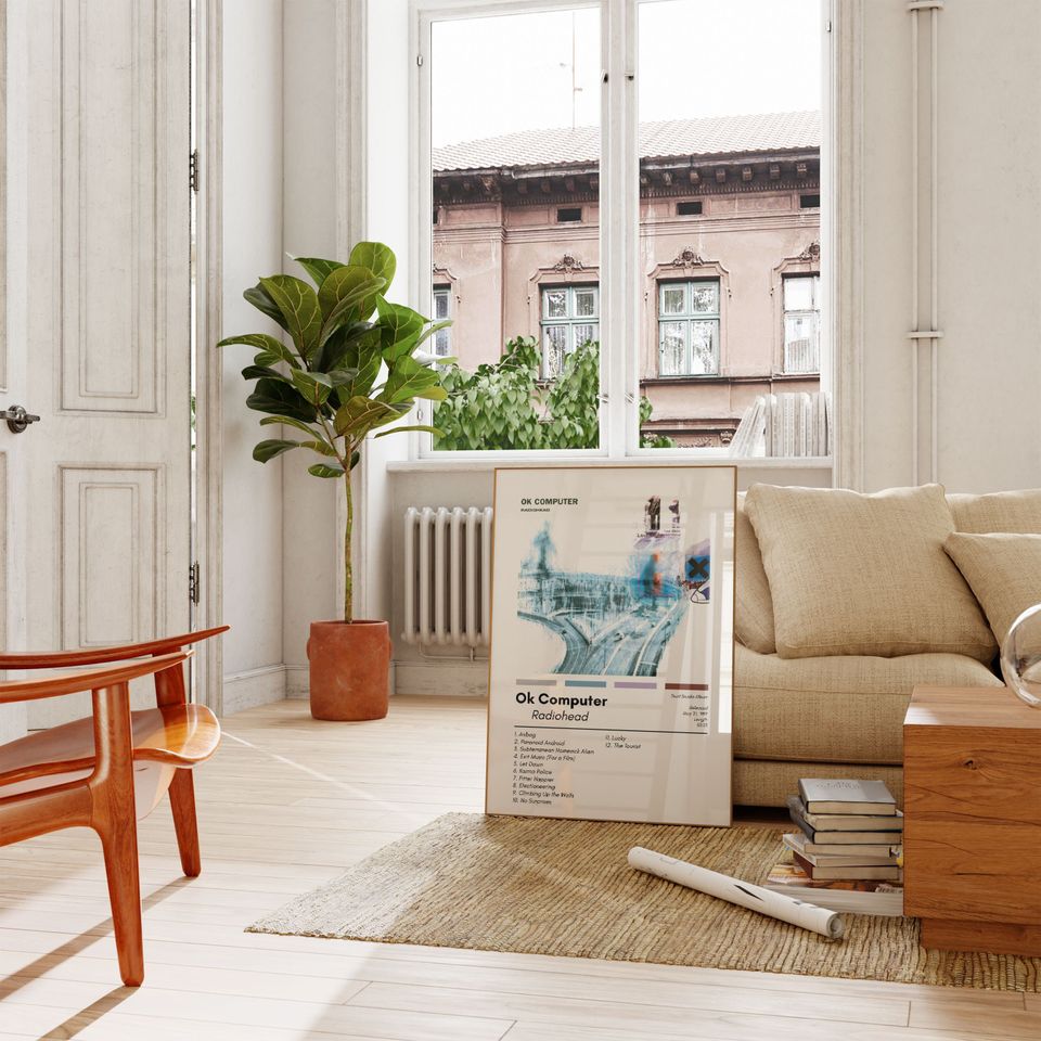 Ok Computer, Radiohead - Minimalist Album Cover Poster