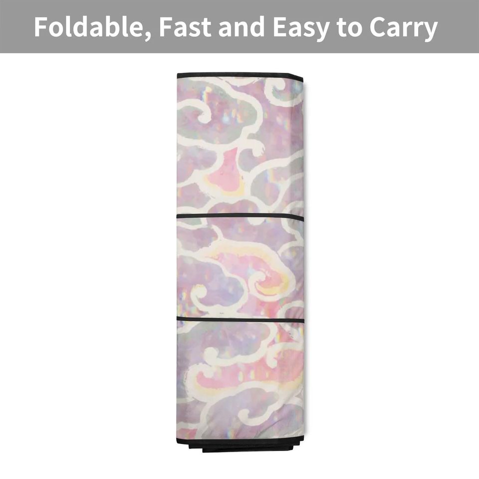 Colorful Cloud Pink Purple Lit Car Sunshade Gift For Her New Car Gift Front Window Cover Cute Car Accessories Car Visor Mothers Day Gift New