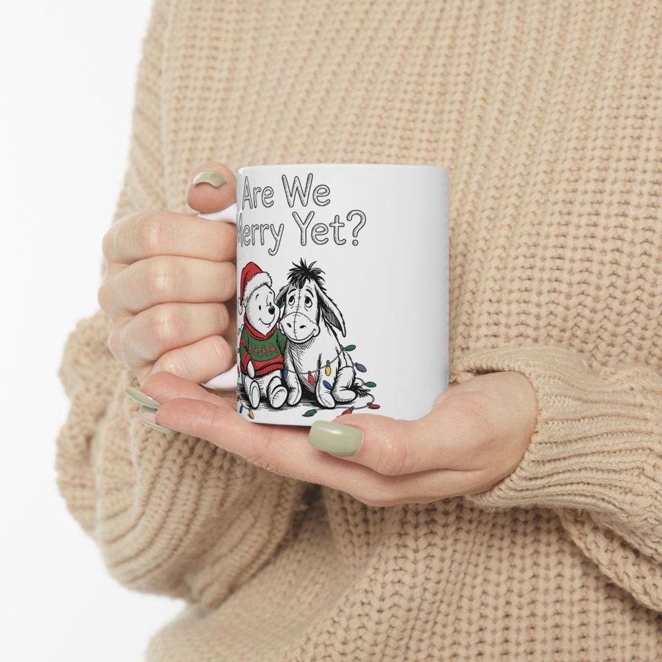 Are We Merry Yet? Mug  Classic Winnie-the-Pooh and Eeyore Christmas Cup