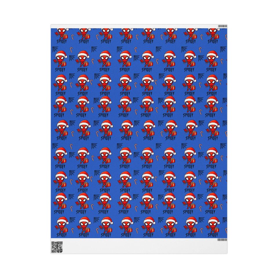 Spider Man Pattern Wrapping Paper | Superhero Spider Theme