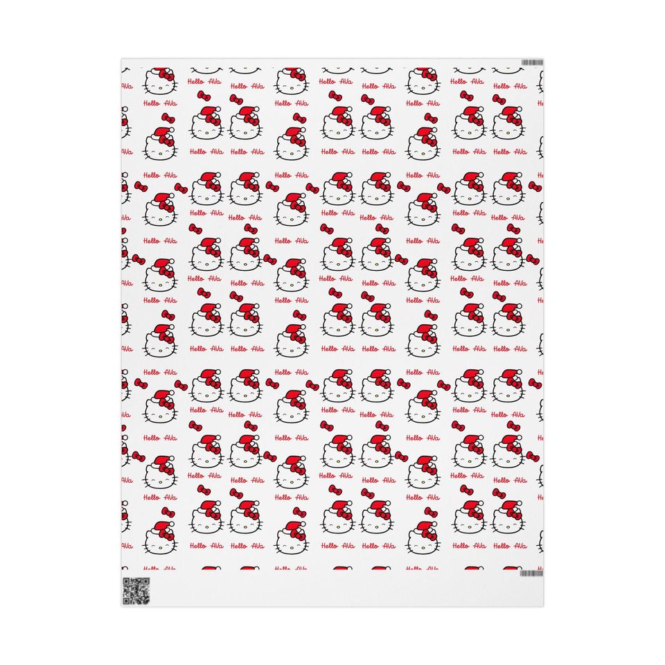 Hello Kitty  Pattern Wrapping Paper | Cute Cat Hawaiian Gift Wrap