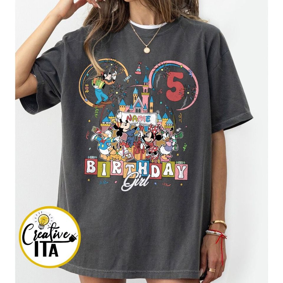 Personalized Disney Mickey & Friends Birthday Party Shirt