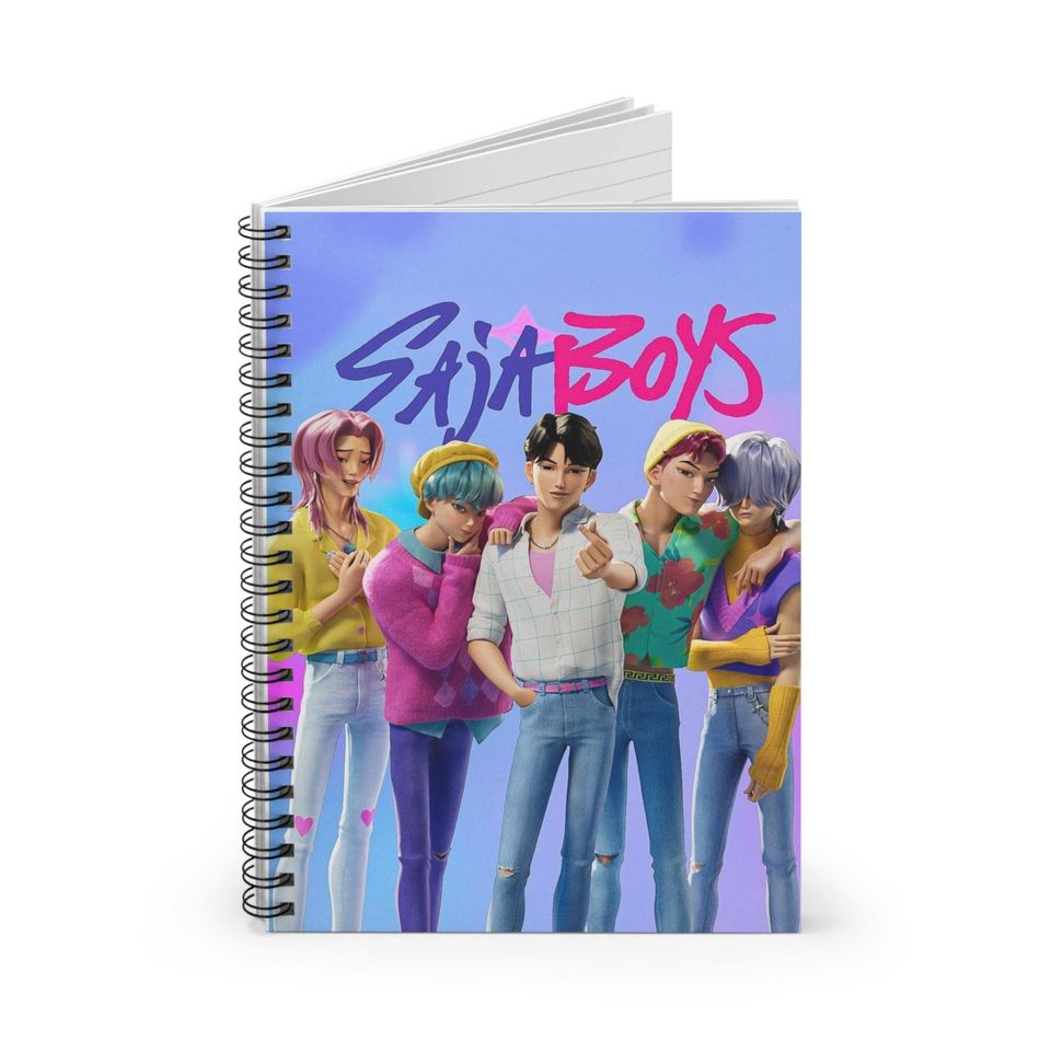Saja Boys K-Pop Demon Hunters Spiral Notebook, Cute Stationery, Gift for fan