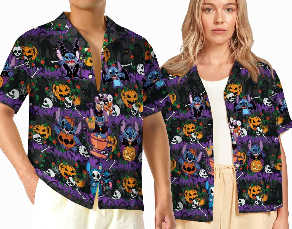 Disney Stitch Halloween Hawaiian