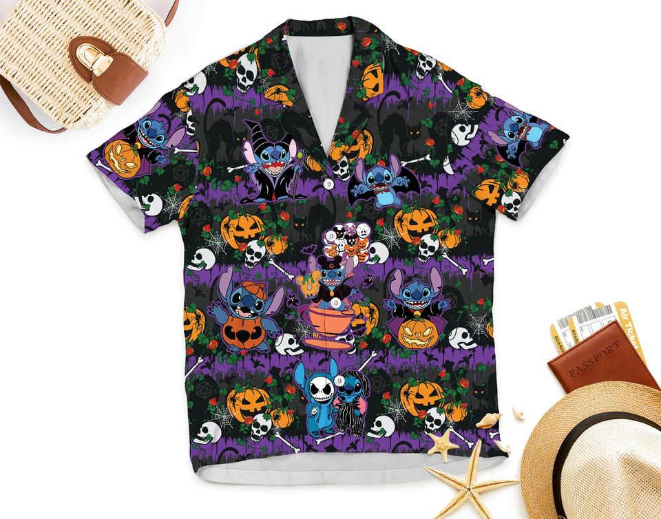 Disney Stitch Halloween Hawaiian