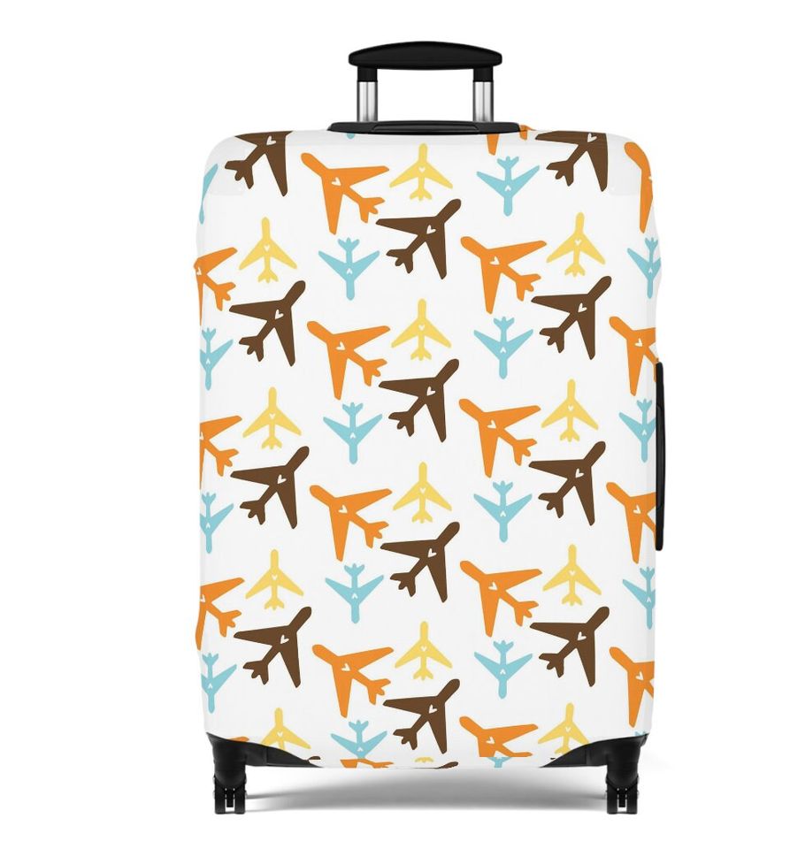 Multi-Color Plane Luggage Cover