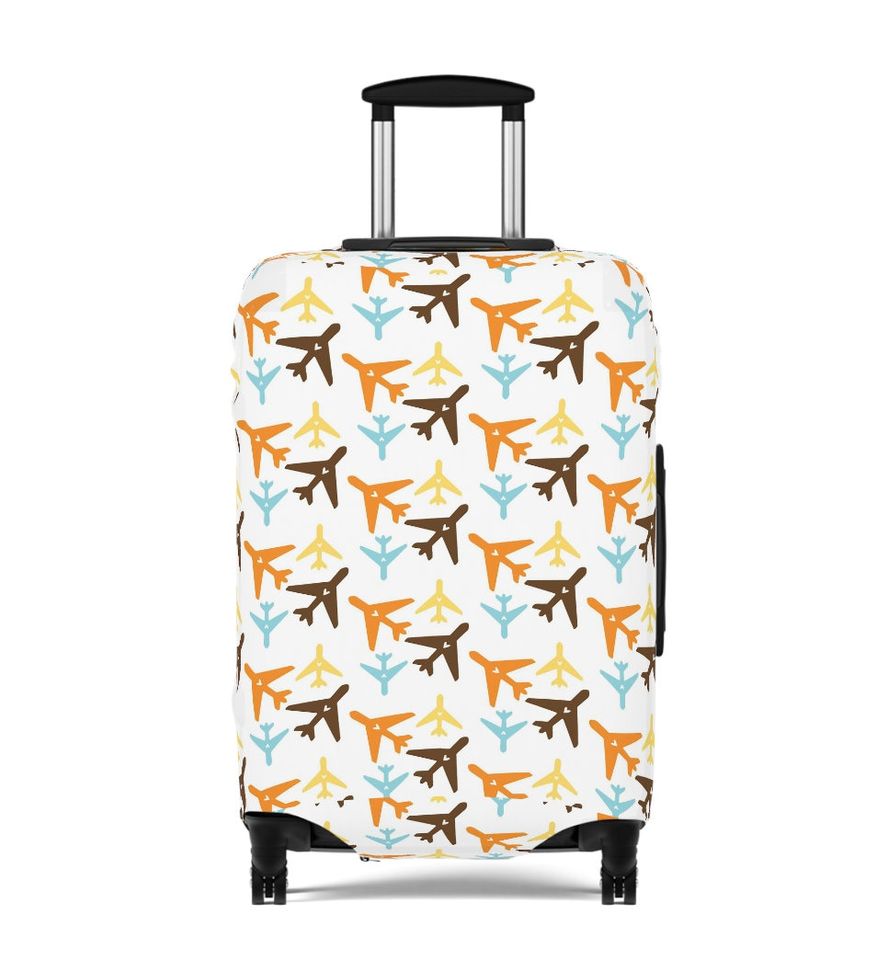Multi-Color Plane Luggage Cover