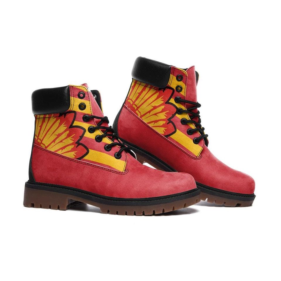Chiefs Inspired Leather Casual Boots