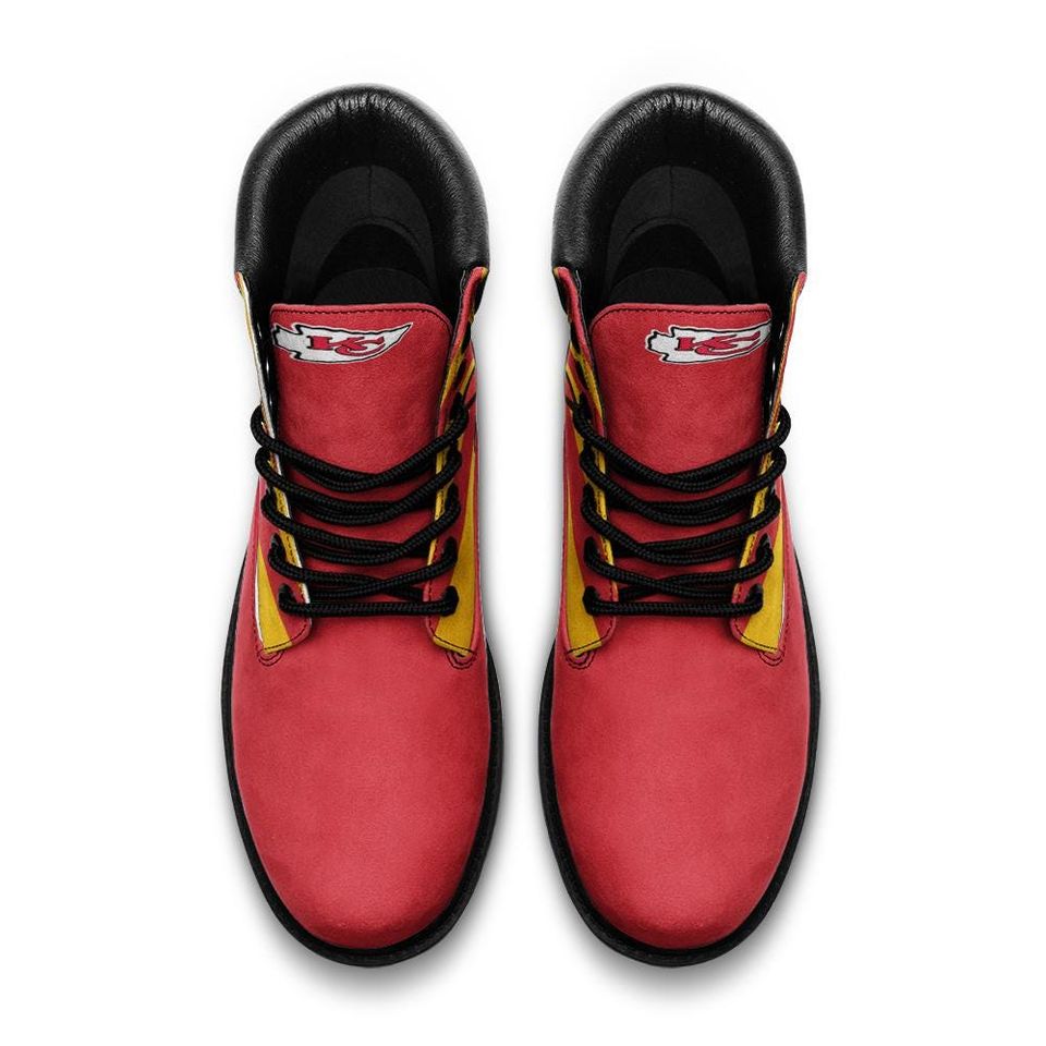 Chiefs Inspired Leather Casual Boots