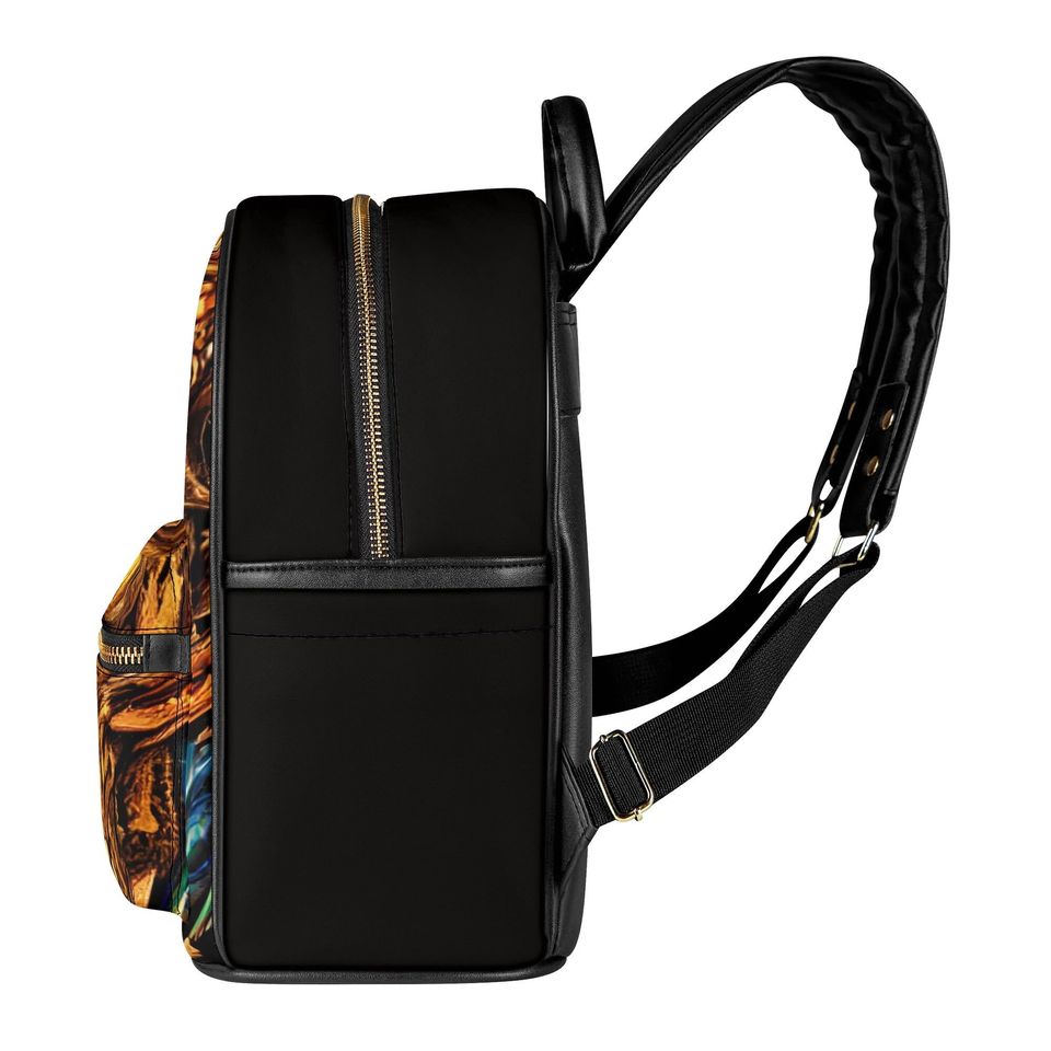 Gothic Skull PU Mini Backpack