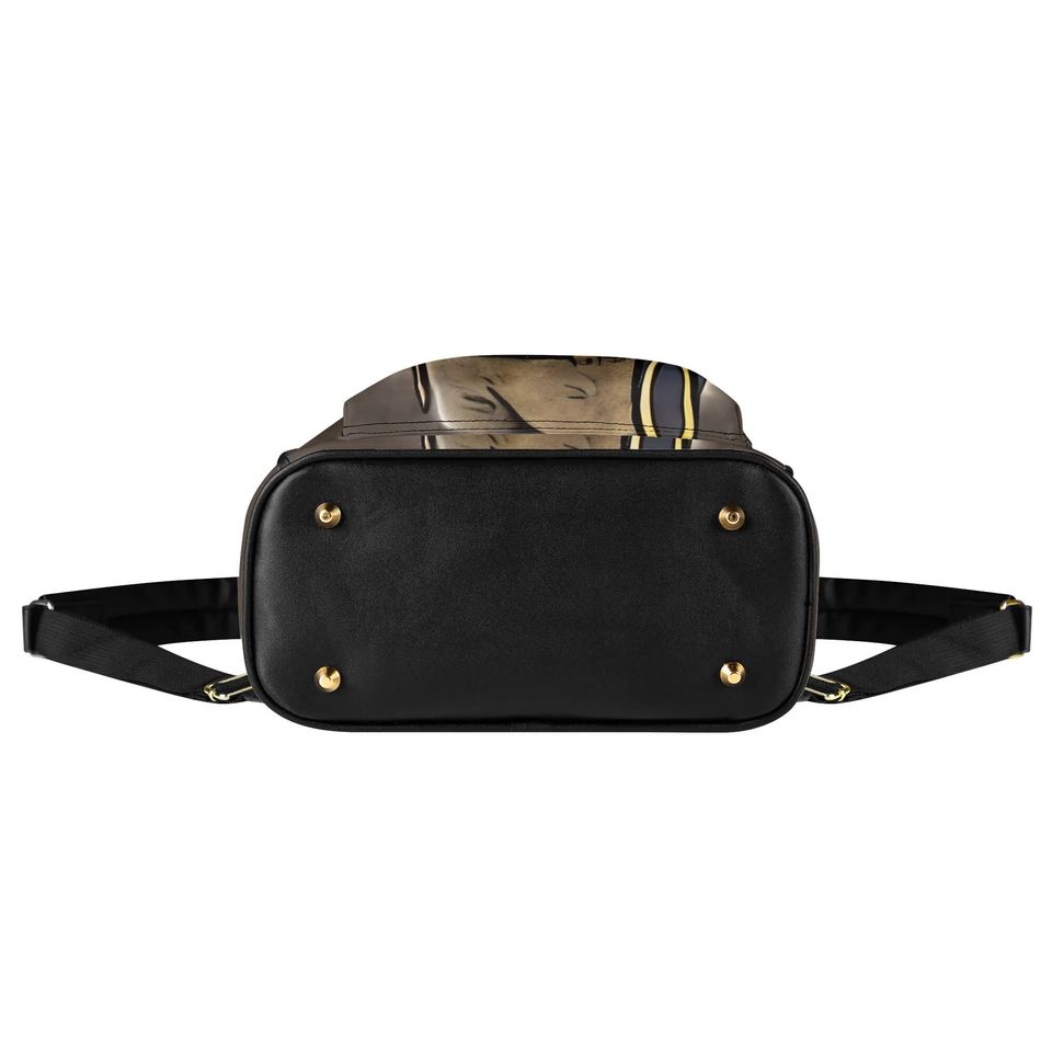 Steampunk Panda PU Mini Backpack
