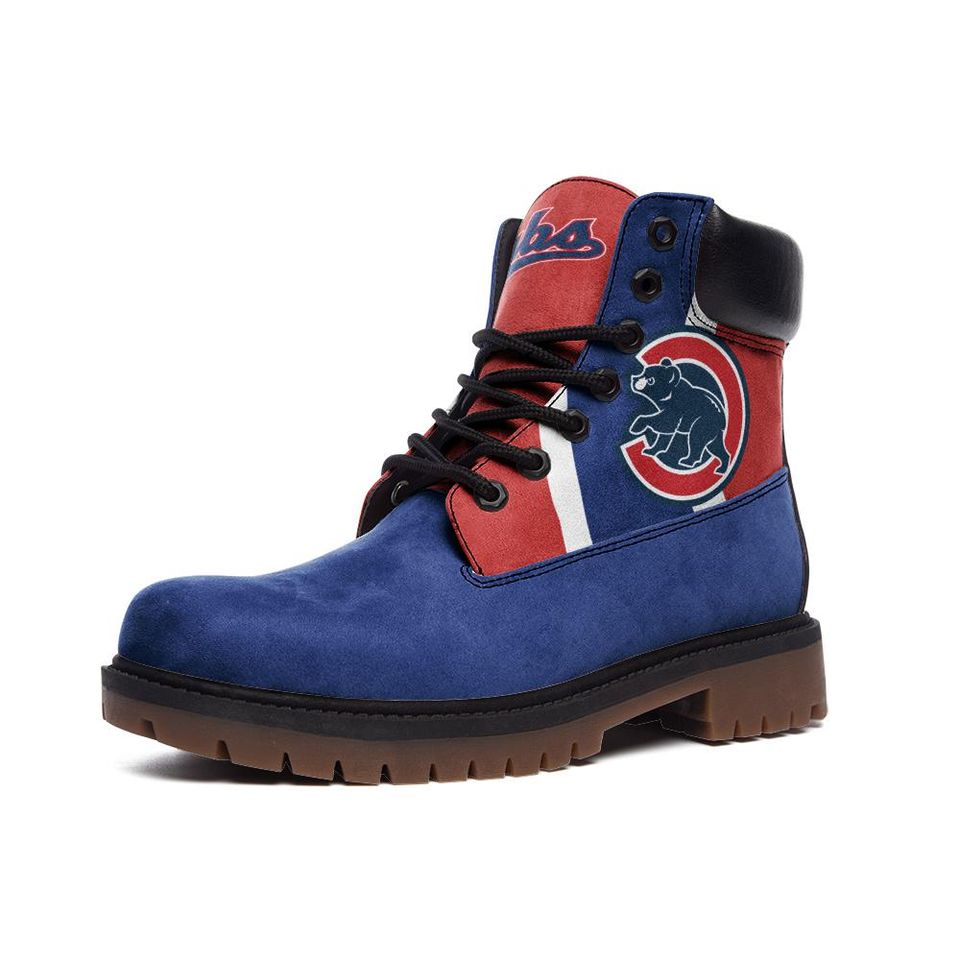 Chicago Cubs Leather Casual Boots