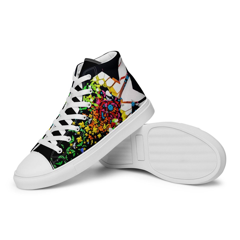 Womens high top canvas shoes