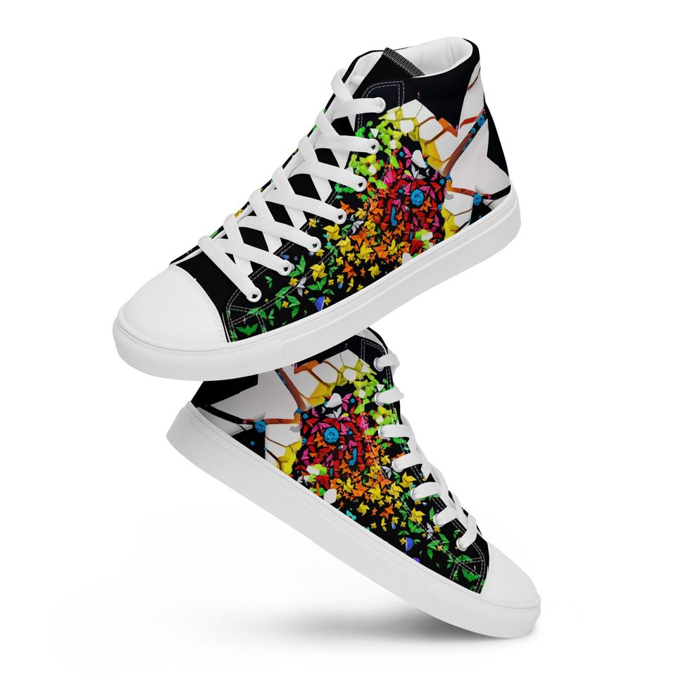 Womens high top canvas shoes