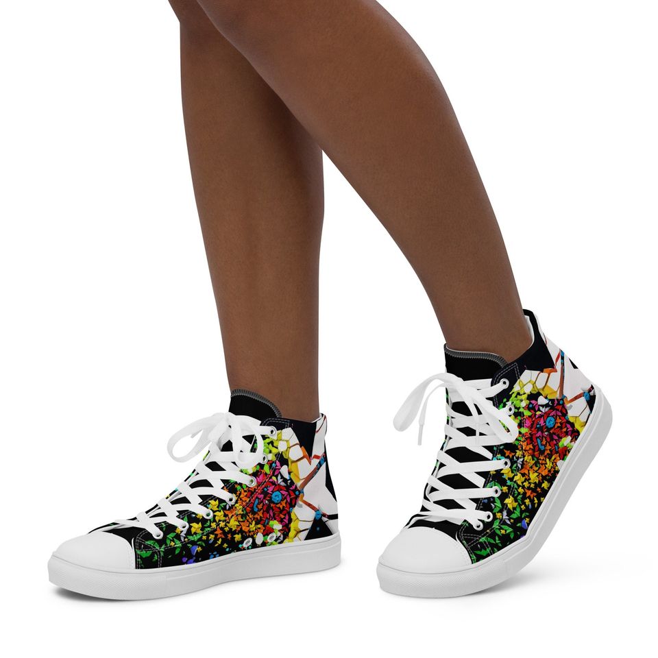 Womens high top canvas shoes