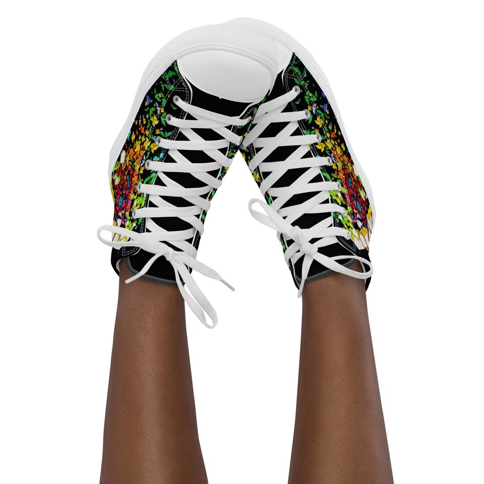 Womens high top canvas shoes