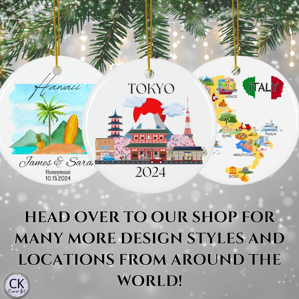 Custom Philadelphia Ornament, Personalized Ornament, Watercolor Cityscape, Philly PA Vacation Keepsake, Travel Souvenir