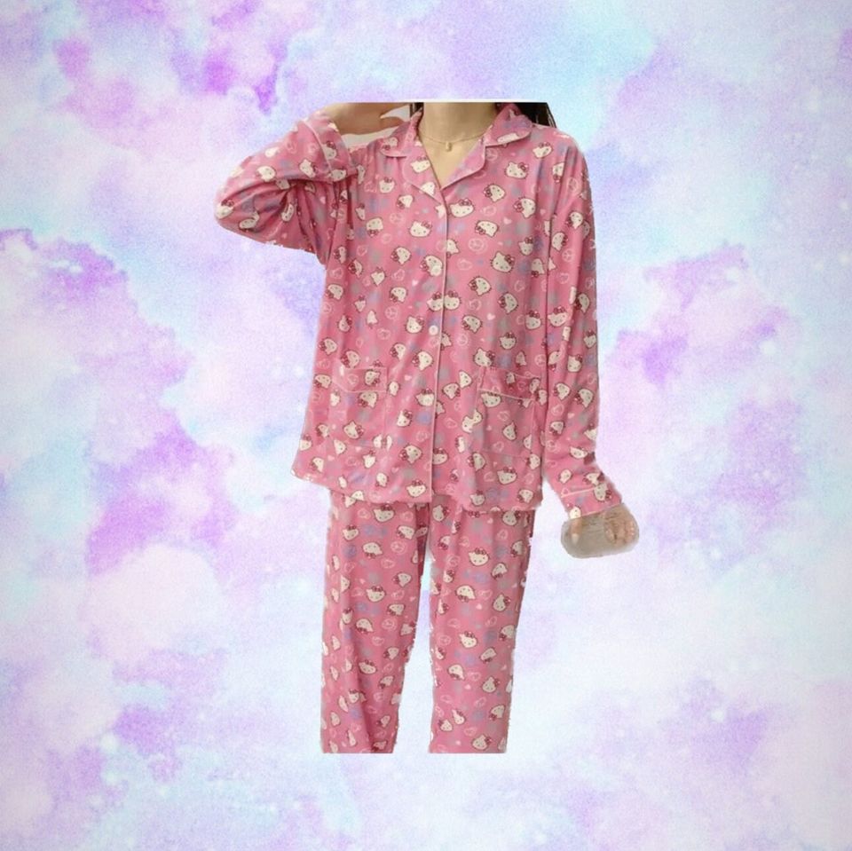 Hello Kitty Pajama Sets, Pink Hello Kitty Pajama suits, Kitty Cat pajamas