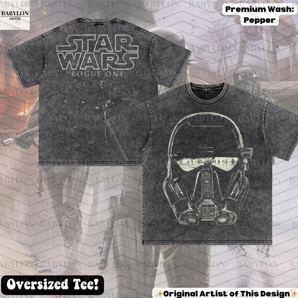 Oversized Star Wars Rogue One T-Shirt, Death Troopers, Rogue One, Andor Show, Scarif