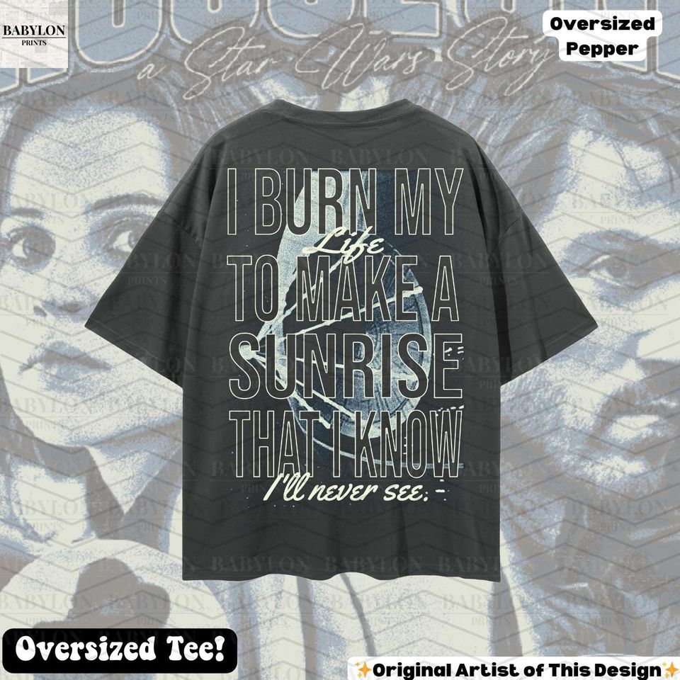 Oversized Star Wars Rogue One Double-Sided T-Shirt with Cassian Andor