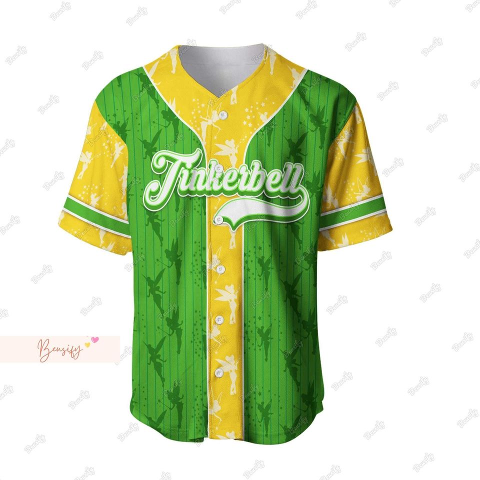Tinker Bell Jersey Shirt, Personalized Tinker Bell Jersey, Tinker Bell Baseball Jersey