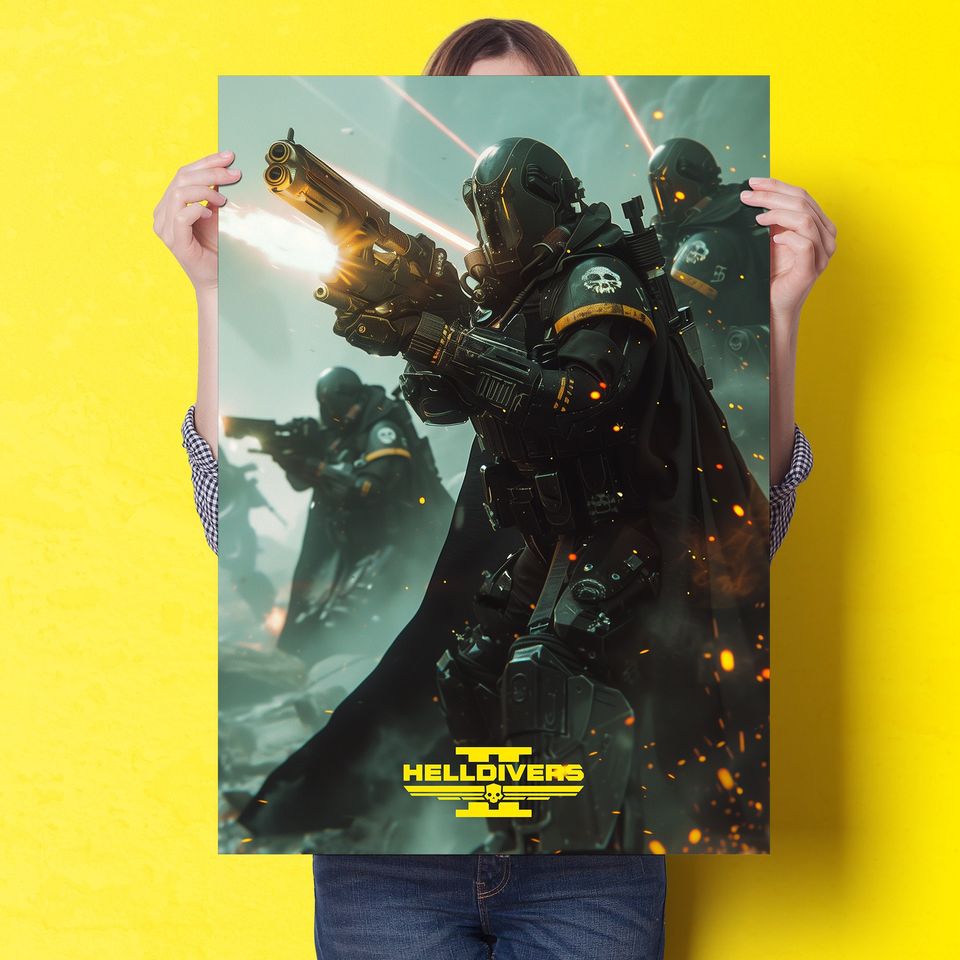 HELLDIVERS 2, Game-Art, Printable, Wandkunst Malerei/Poster