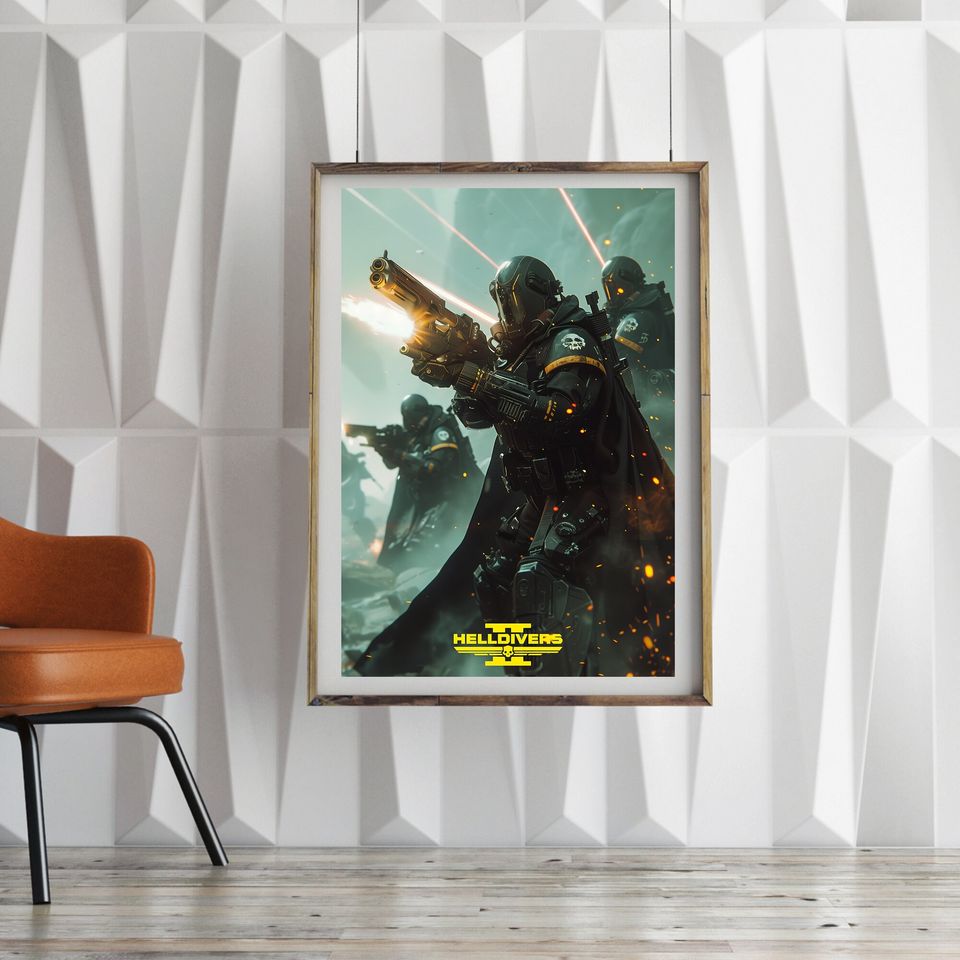 HELLDIVERS 2, Game-Art, Printable, Wandkunst Malerei/Poster