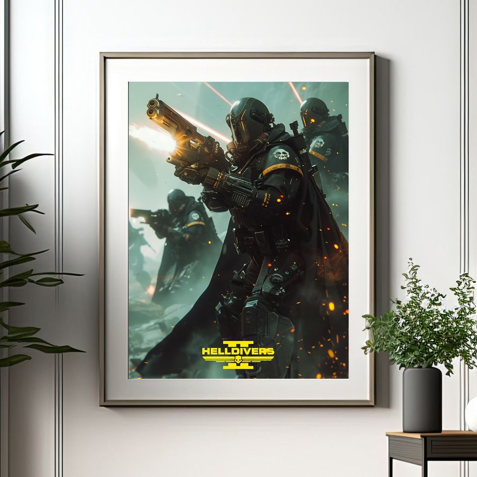 HELLDIVERS 2, Game-Art, Printable, Wandkunst Malerei/Poster