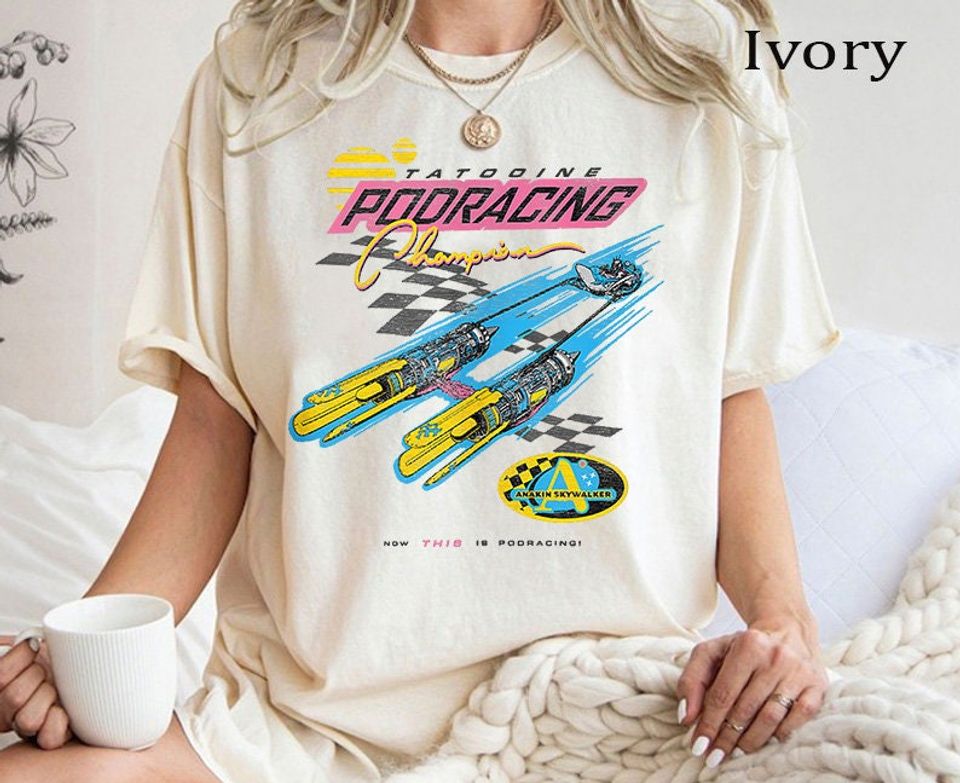 Retro Tatooine Podracing Champion Shirt, Star Wars Washed Shirt, Hollywood Studios Shirt, Galaxy's Edge Trip, Star Wars Fan Gift