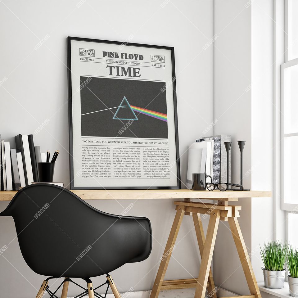 Pink Floyd Retro Poster, Time Poster
