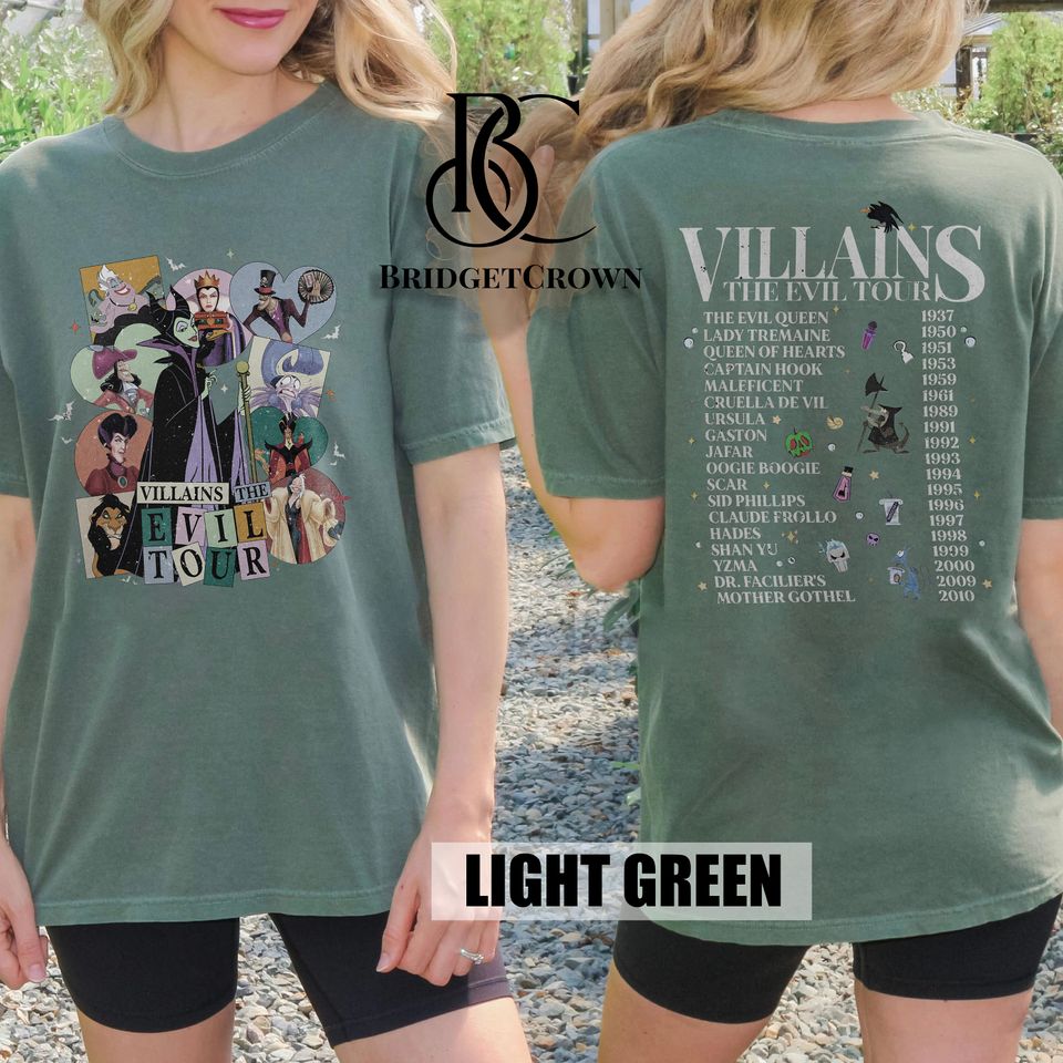 Two-sided Vintage Disney Villains Evil Tour Shirt
