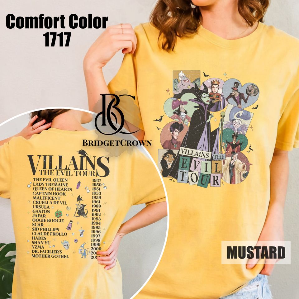 Two-sided Vintage Disney Villains Evil Tour Shirt
