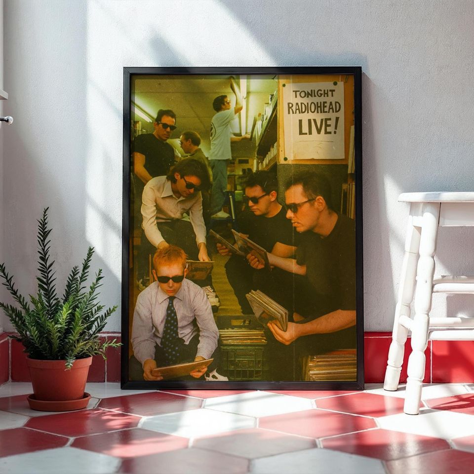 Radiohead Poster, Alternative Rock Band Wall Art Print