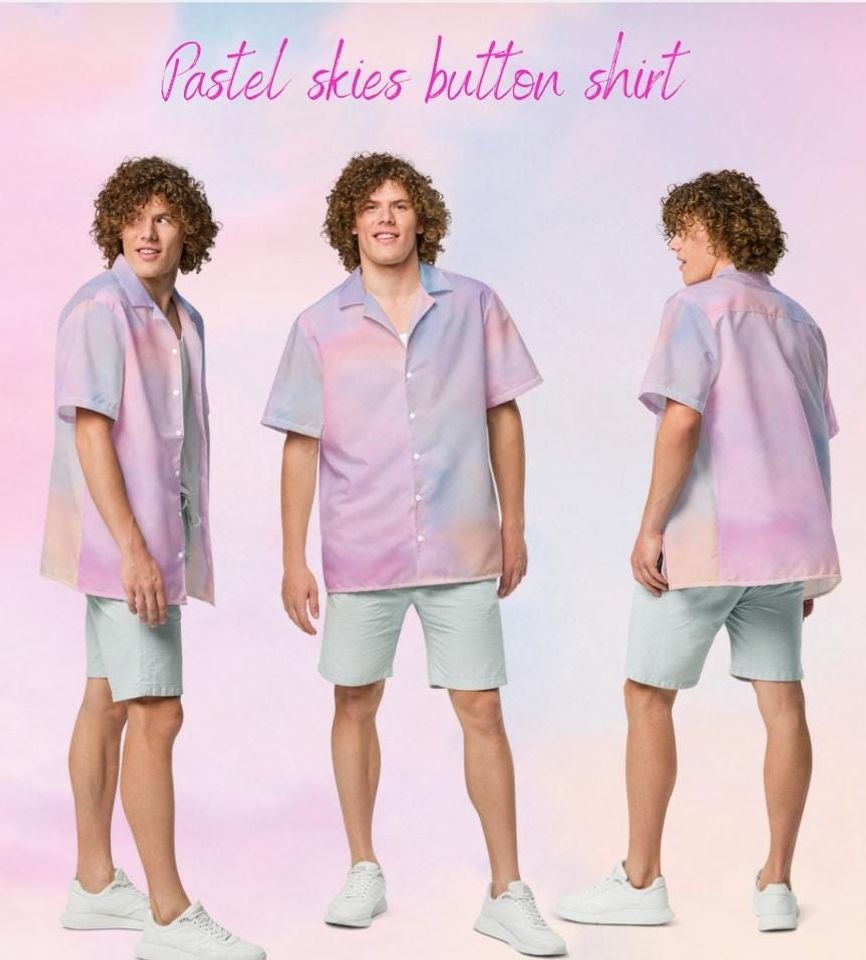 Pastel Eras Tour Shirt | Inspired Summer Skies Button down shirt