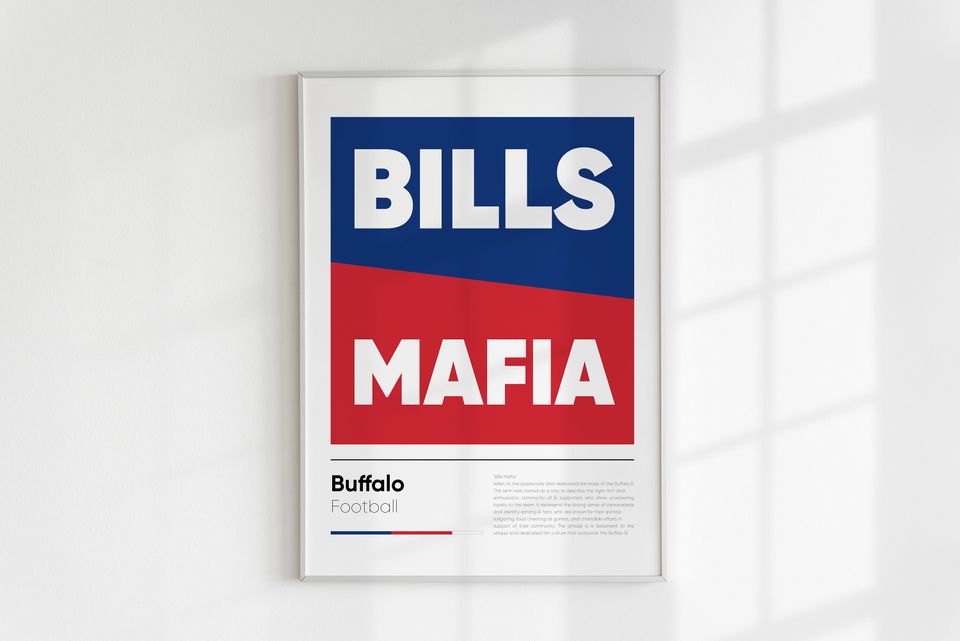 Buffalo Bills Football Poster - Iconic Printed Wall Art for Home & Living