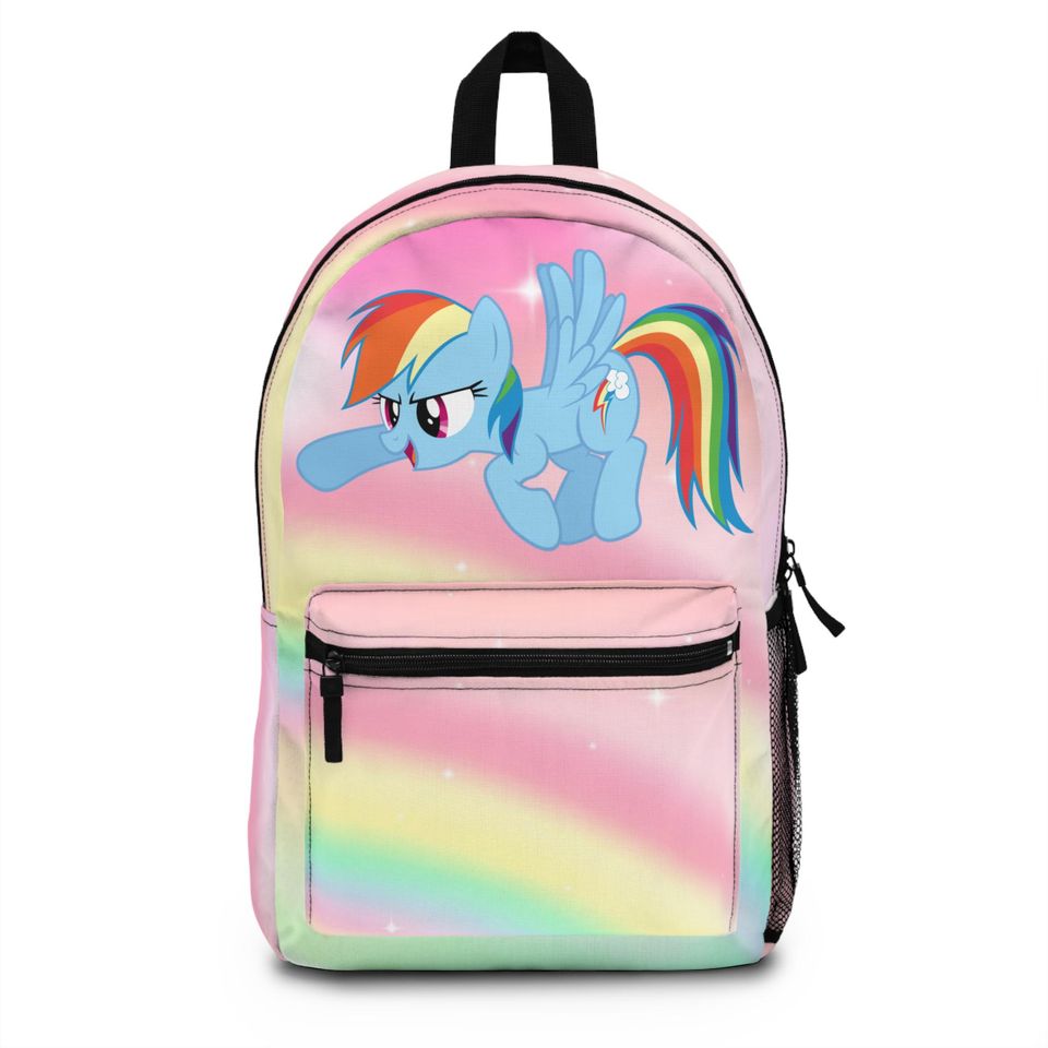Rainbow Dash Backpack, Back to School Kids Backpack, Toddlers Backpack For School Sleepovers