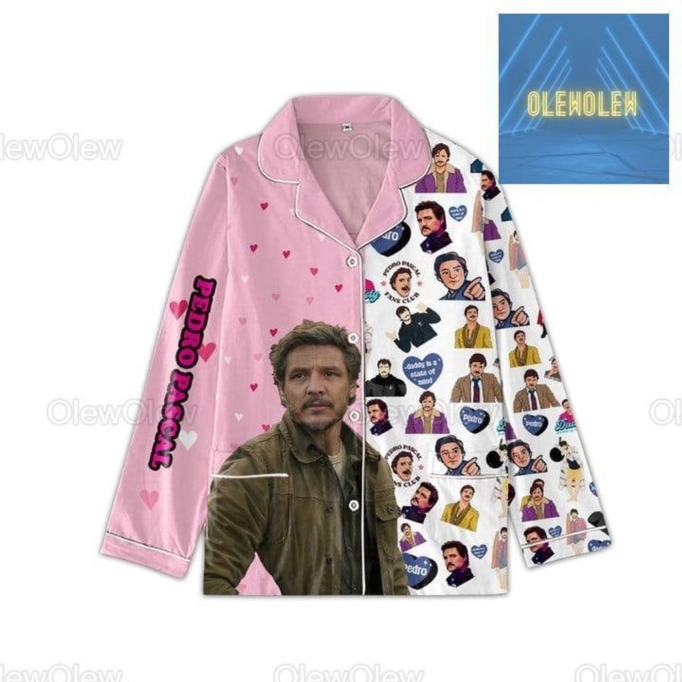 Pedro Pascal Pajamas Set, Pedro Pascal Midnight Shirt, I Love Pedro Pascal Pajamas