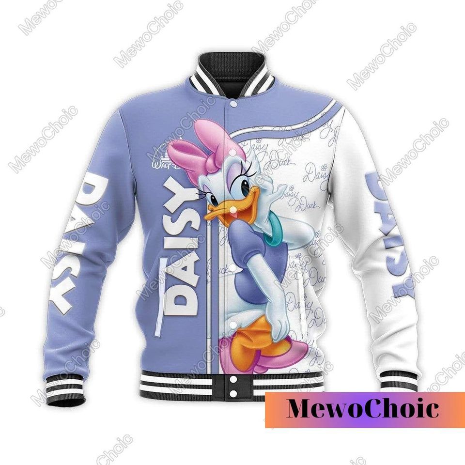 Halloween Daisy Duck Baseball Jacket, Daisy Duck Jacket, Disney Jacket