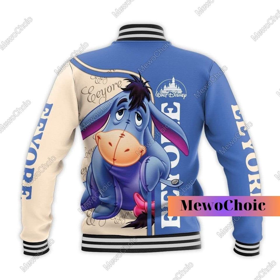 Eeyore Baseball Jacket, Disney Eeyore Shirt, Winnie The Pooh Jacket