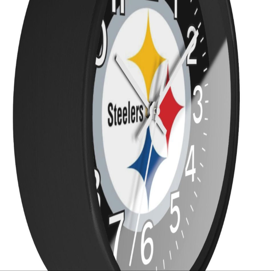 Pittsburgh Steeler football Football Glow In The Dark Wall Clock New!