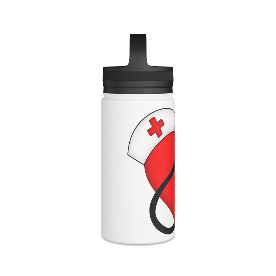 Stainless Steel Water Bottle, Handle Lid