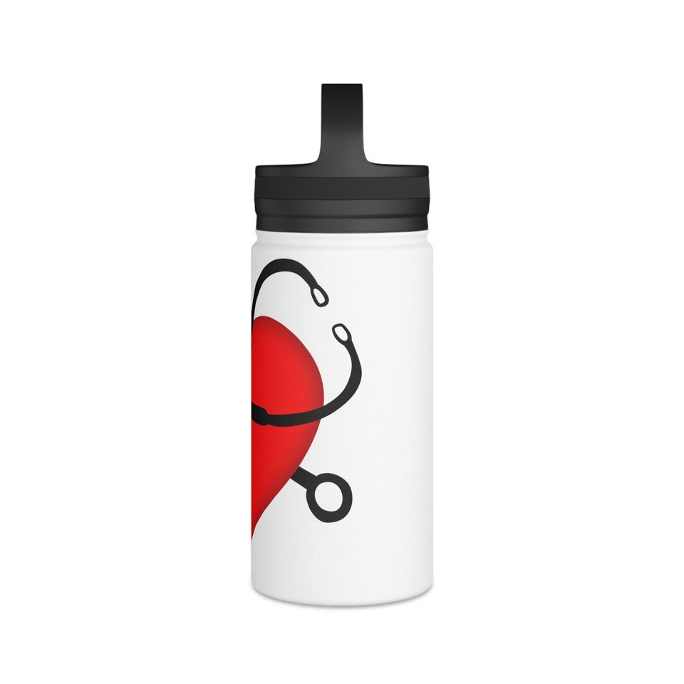 Stainless Steel Water Bottle, Handle Lid