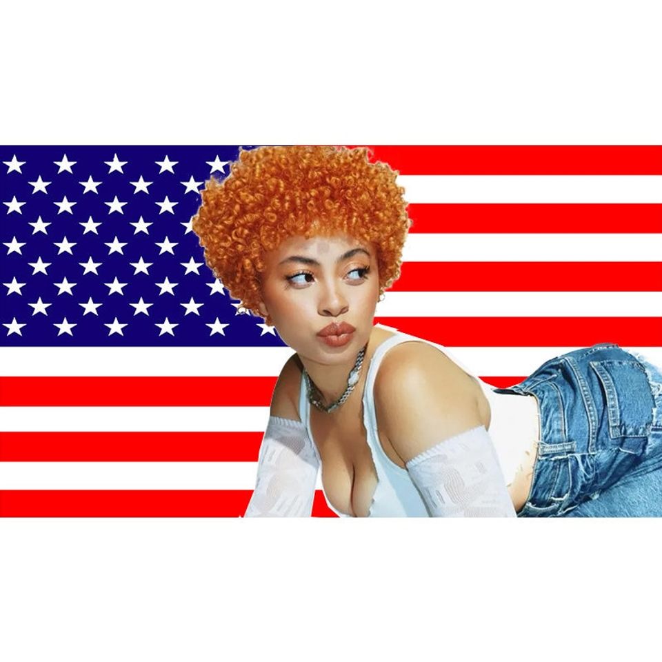 Ice Spice Flag, Munch Flag, Ice Spice Tapestry Pink American