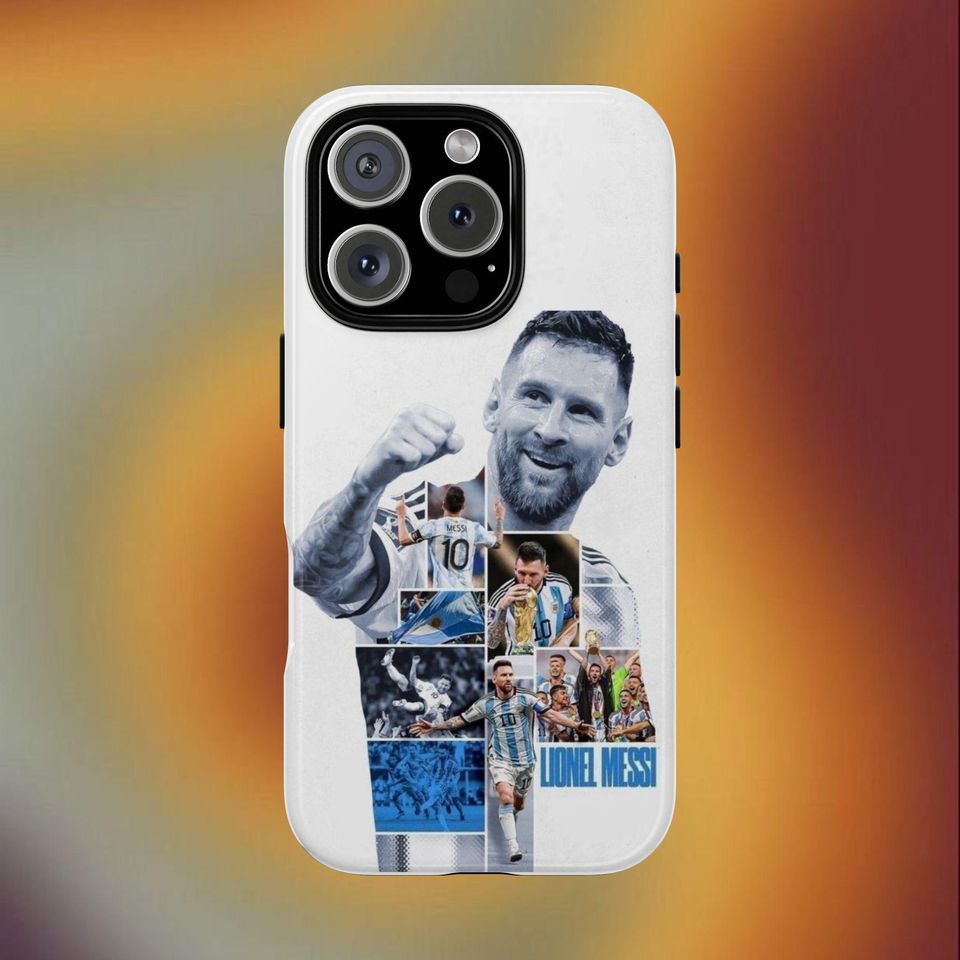Cute Messi iPhone Case, Unique Floral Anime Protective Phone Cover