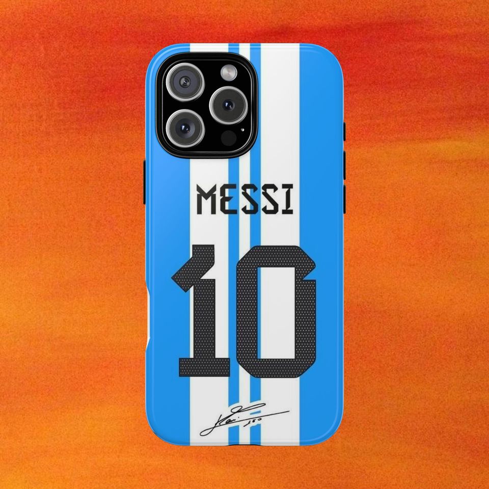 Lionel Messi Inspired Tough Phone Case, Soccer Fan Gift, Sports Phone Cover