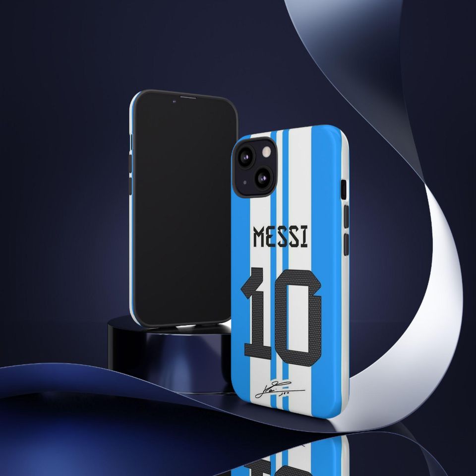 Lionel Messi Inspired Tough Phone Case, Soccer Fan Gift, Sports Phone Cover
